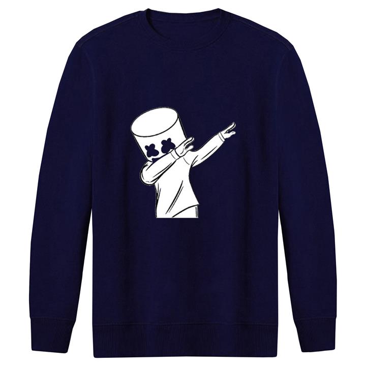 سویشرت مردانه طرح آدمک کد F72 رنگ سرمه ای